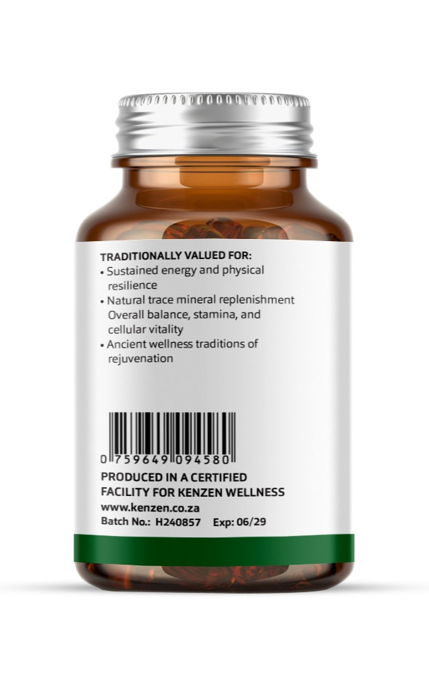 Shilajit Vegan Caps – 20% Standardized Fulvic, 500mg