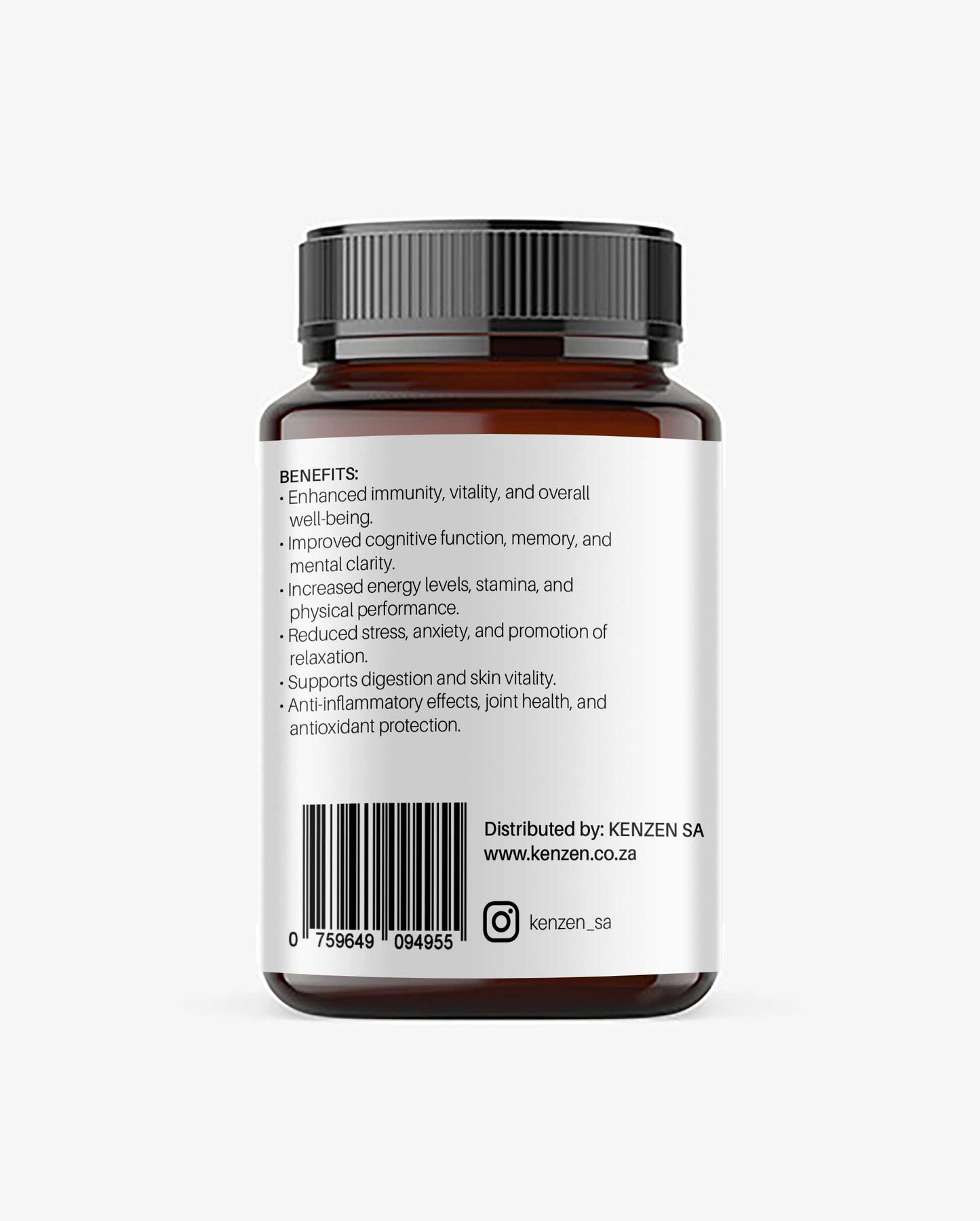 5 Mushroom Complex – Lion’s Mane, Reishi, Cordyceps, Chaga & Turkey Tail | Kenzen SA