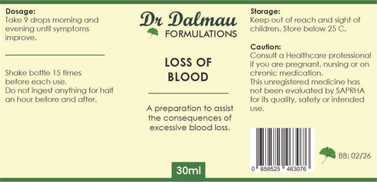 Loss of Blood Formulation