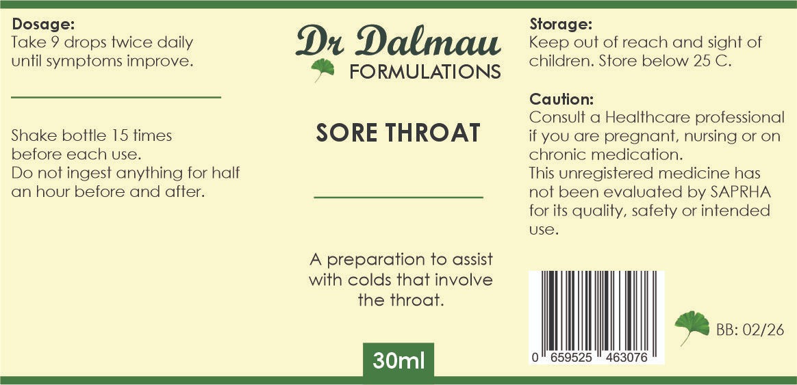 Sore Throat Formulation