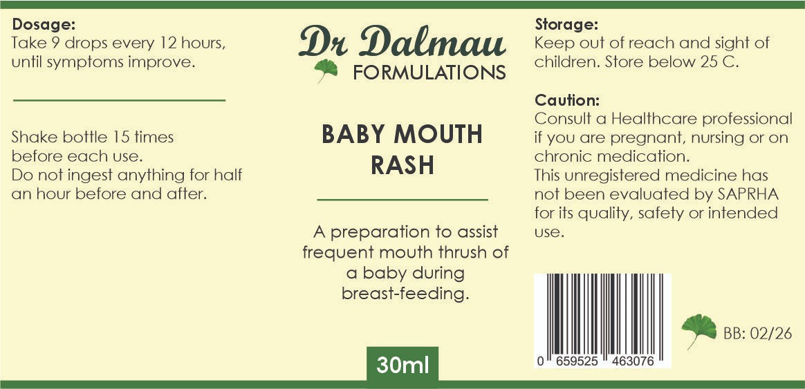 Baby Mouth Rash Formulation