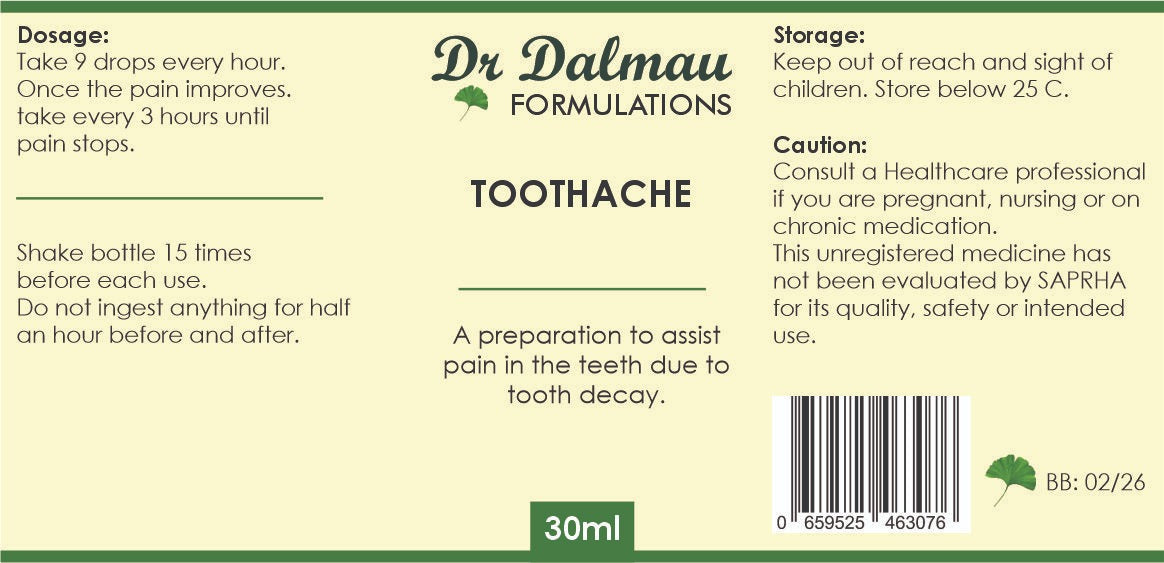 Toothache Formulation