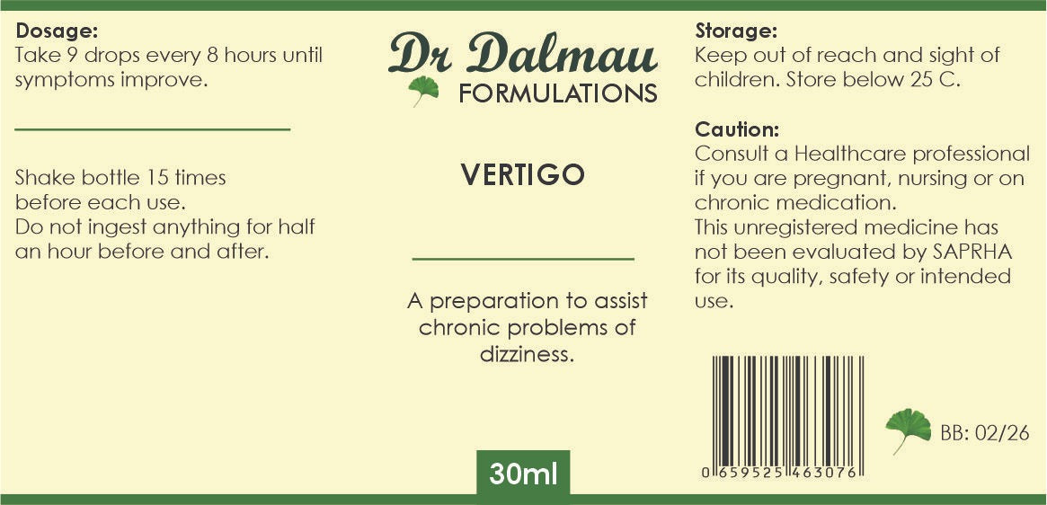 Vertigo Formulations