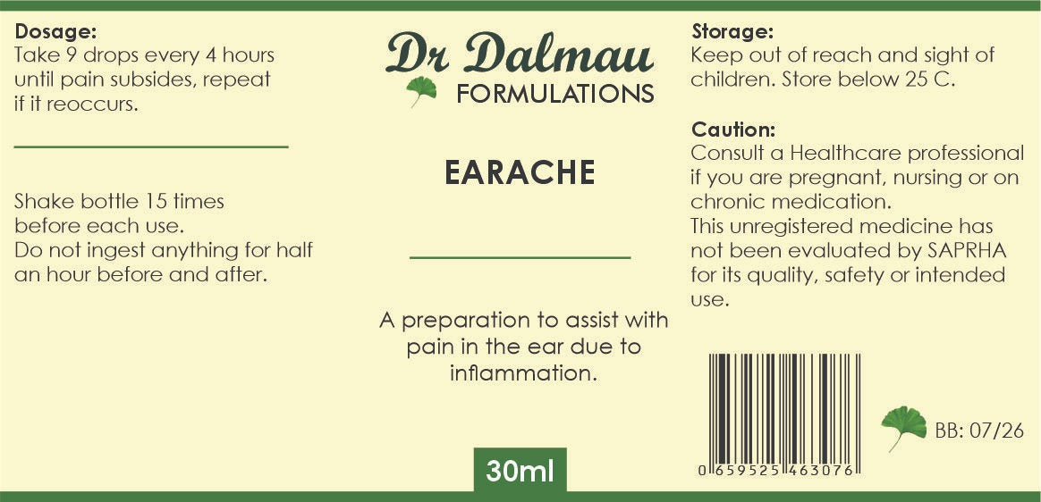 Ear Ache Formulation