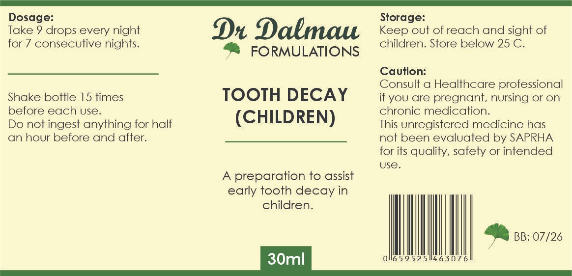 Tooth Decay (Children) Formulation