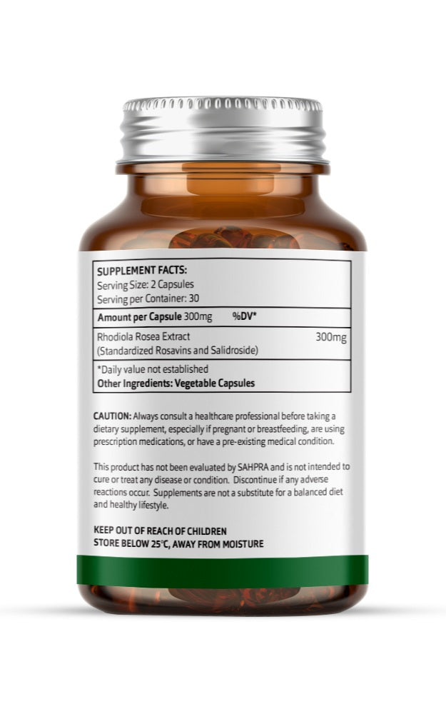Rhodiola Rosea – 3% Salidroside, 500mg Capsules