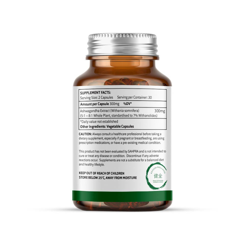 Ashwagandha 300mg | 7% Withanolides | Stress & Mood Support | 60 Vegan Capsules