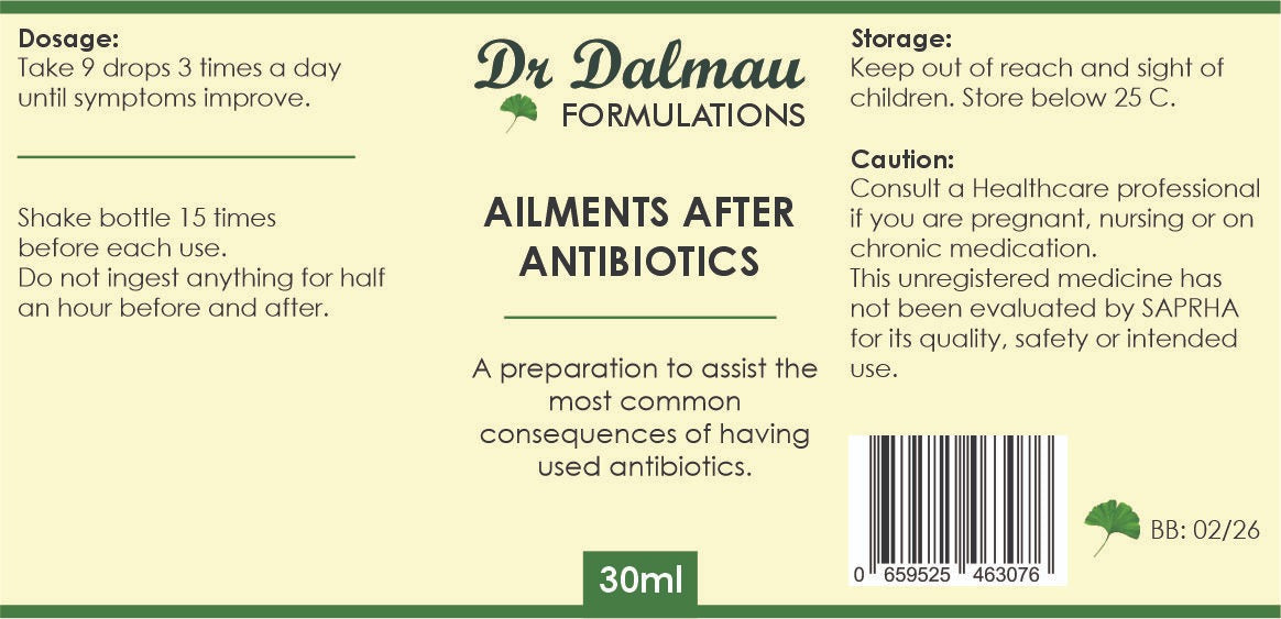 Ailments After Antibiotics Formulation