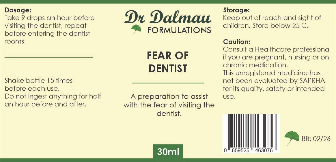Fear of Dentist Formulation
