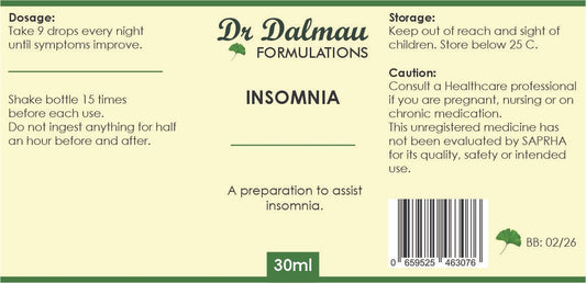 Insomnia Formulation