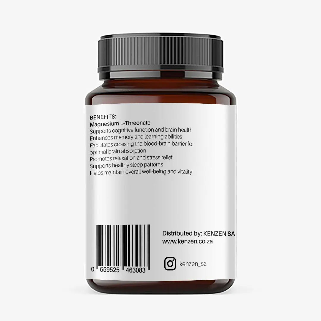 Magnesium L-Threonate | Cognitive, Brain Health & Blood Brain Barrier| Kenzen SA