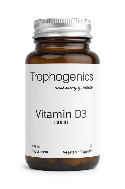 Trophogenics Vitamin D3 1000 IU – Bone, Muscle & Immune Support | 60 Vegetarian Capsules